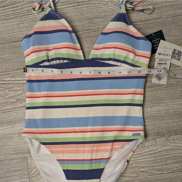 Brand New Roxy Touch of the Rainbow Women’s Medium Multi Color One Piece Suit - Picture 5 of 9